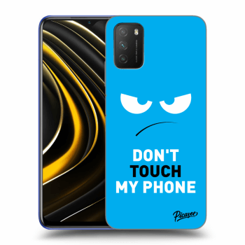 Picasee Xiaomi Poco M3 Hülle - Schwarzes Silikon - Angry Eyes - Blue