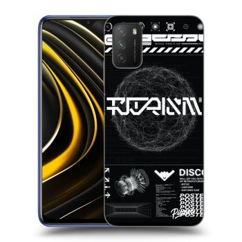 Picasee Xiaomi Poco M3 Hülle - Transparentes Silikon - BLACK DISCO