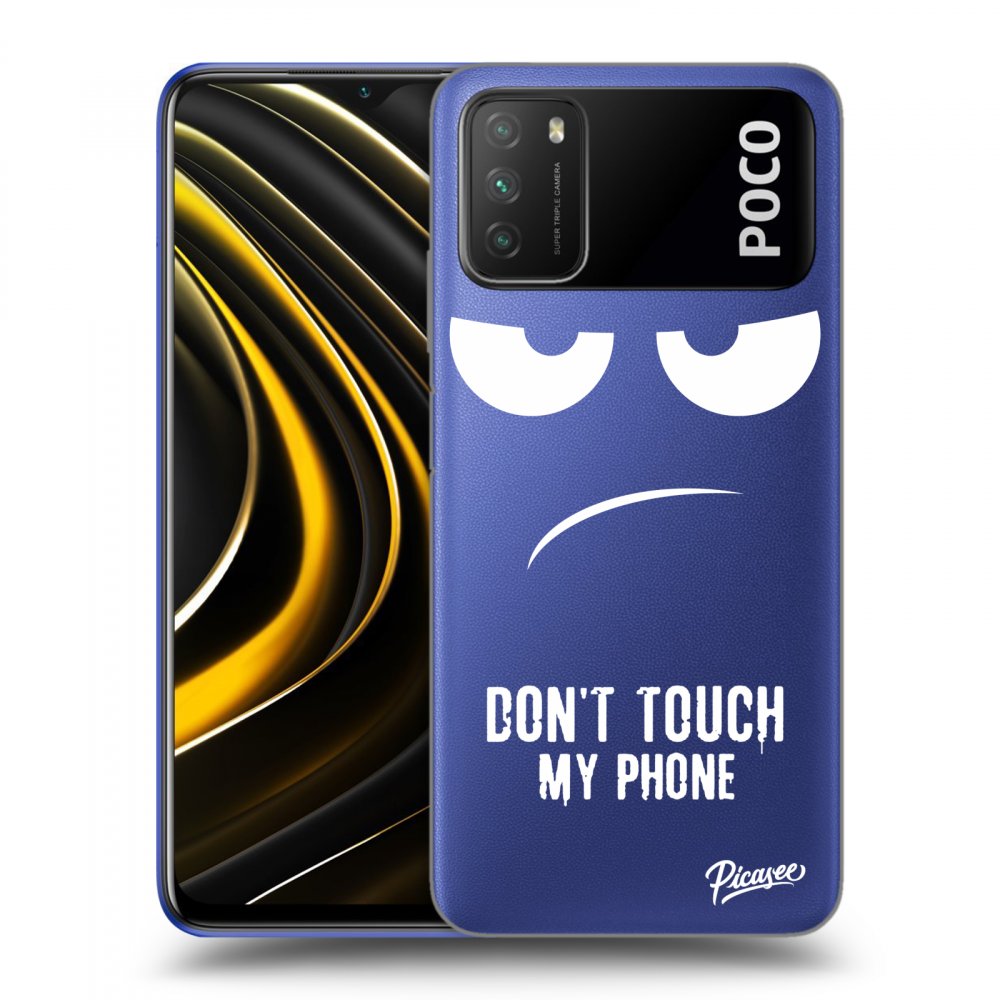 Xiaomi Poco M3 Hülle - Transparentes Silikon - Don't Touch My Phone