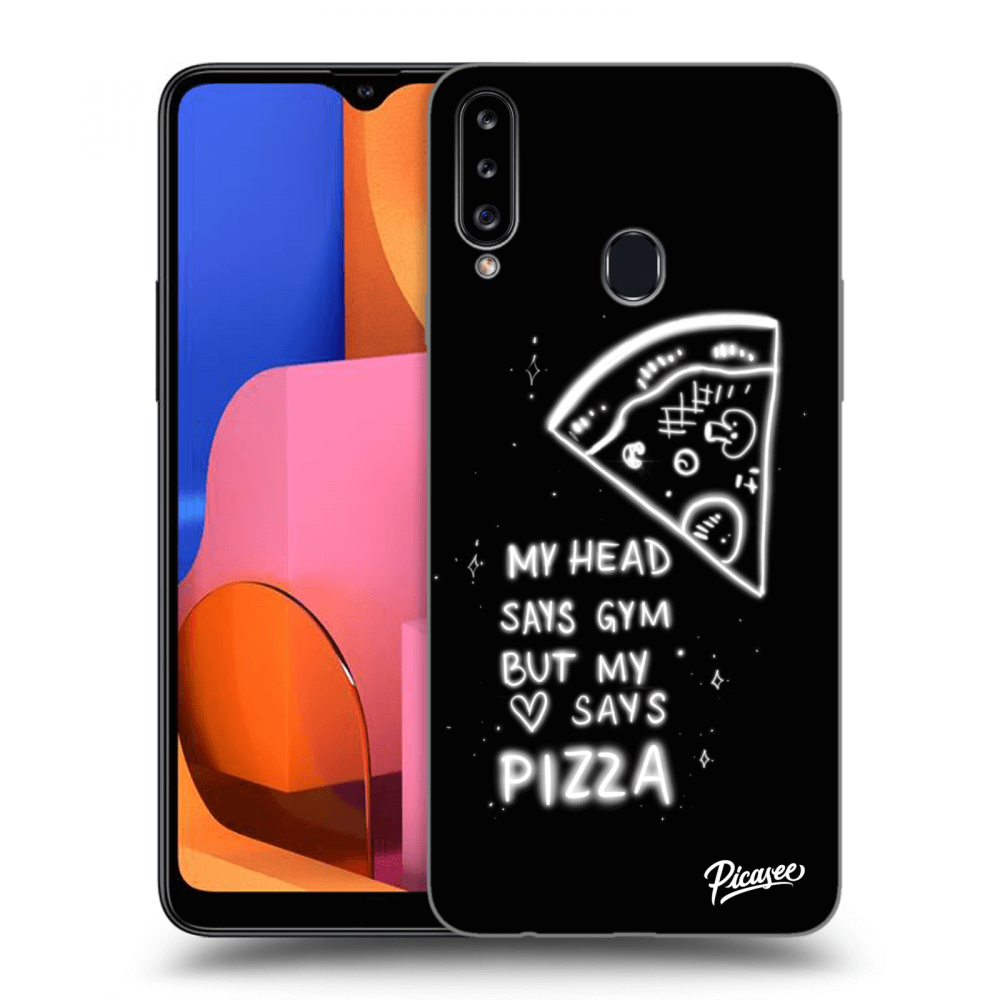 Picasee Samsung Galaxy A20s Hülle - Transparentes Silikon - Pizza
