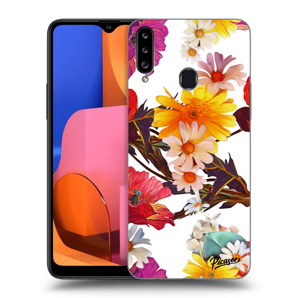 Picasee Samsung Galaxy A20s Hülle - Transparentes Silikon - Meadow