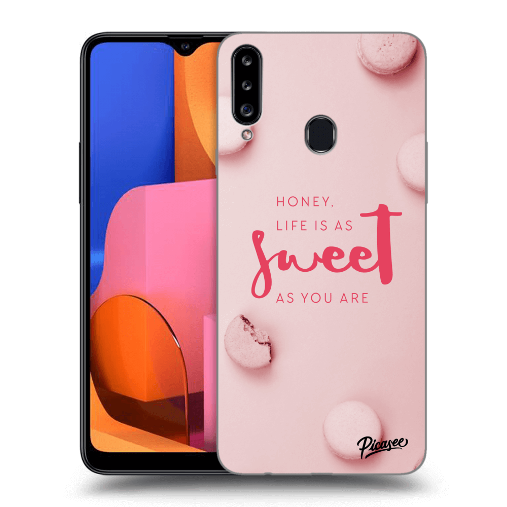 Picasee Samsung Galaxy A20s Hülle - Transparentes Silikon - Life is as sweet as you are