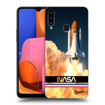 Picasee Samsung Galaxy A20s Hülle - Schwarzes Silikon - Space Shuttle