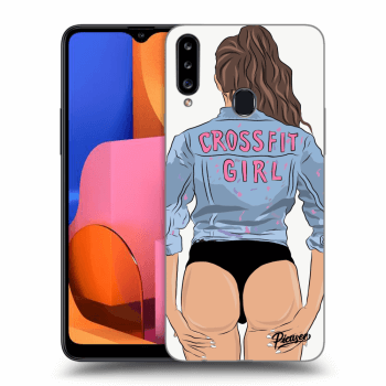 Picasee Samsung Galaxy A20s Hülle - Schwarzes Silikon - Crossfit girl - nickynellow