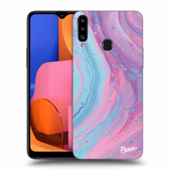 Hülle für Samsung Galaxy A20s - Pink liquid