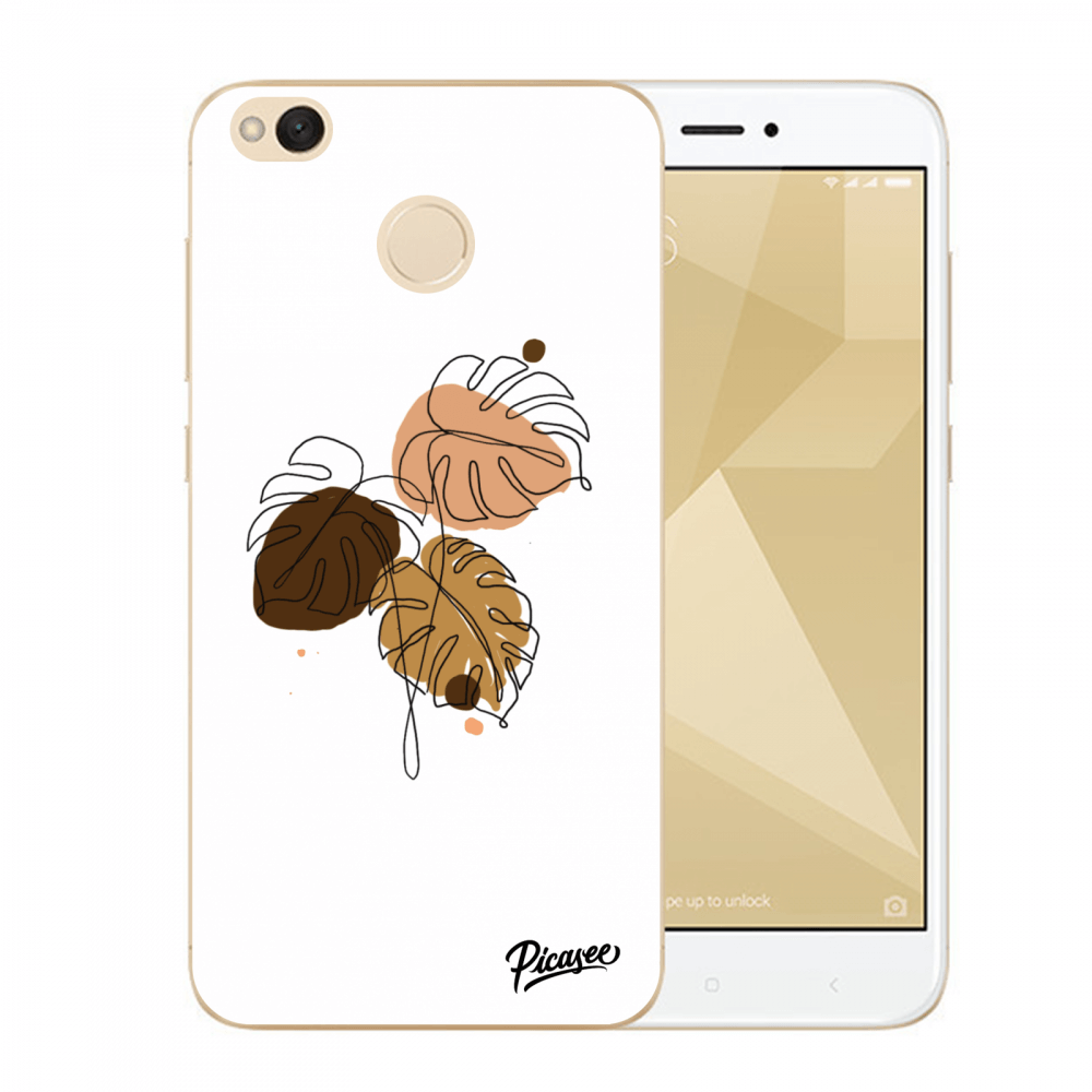 Picasee Xiaomi Redmi 4X Global Hülle - Transparenter Kunststoff - Monstera