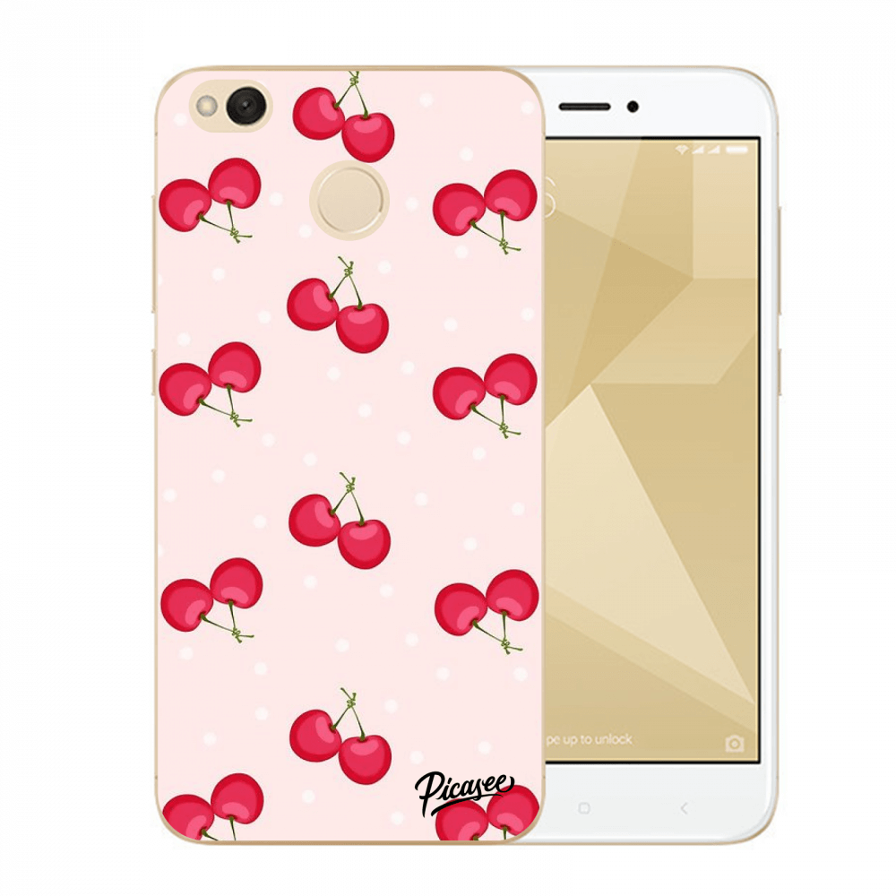 Picasee Xiaomi Redmi 4X Global Hülle - Transparentes Silikon - Cherries