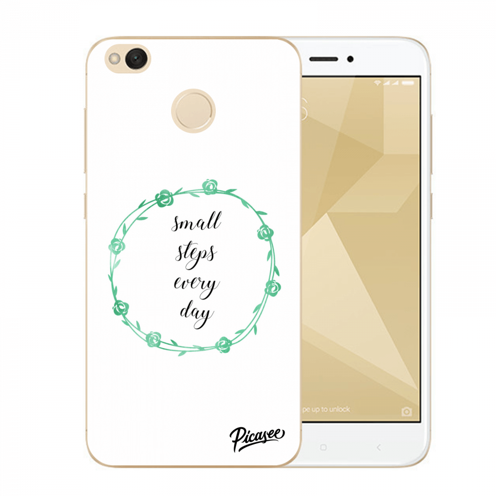 Picasee Xiaomi Redmi 4X Global Hülle - Transparentes Silikon - Small steps every day