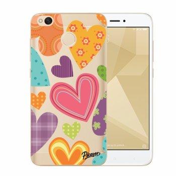 Picasee Xiaomi Redmi 4X Global Hülle - Transparentes Silikon - Colored heart