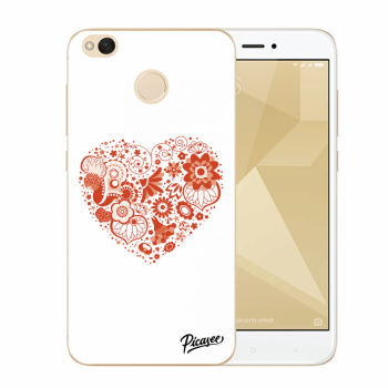 Picasee Xiaomi Redmi 4X Global Hülle - Transparentes Silikon - Big heart