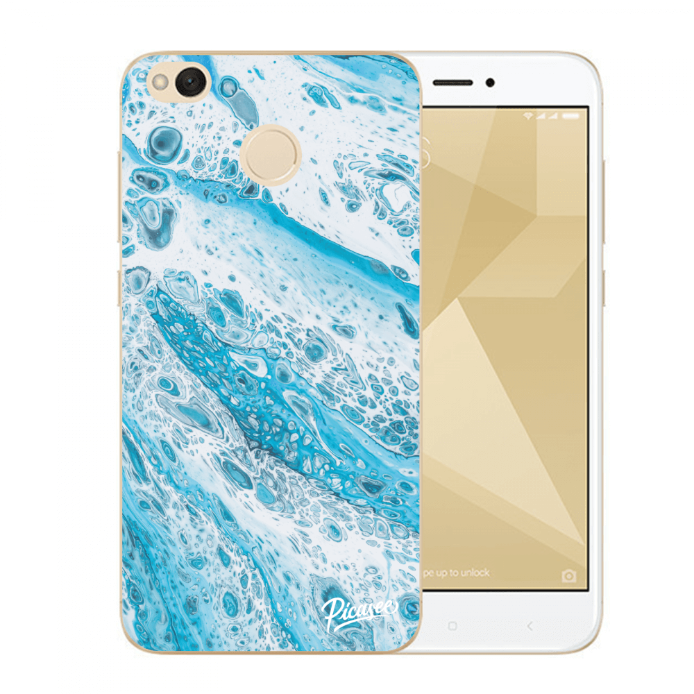 Picasee Xiaomi Redmi 4X Global Hülle - Transparenter Kunststoff - Blue liquid