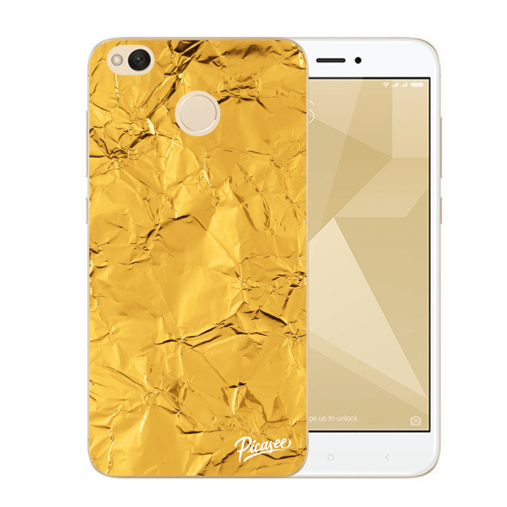 Picasee Xiaomi Redmi 4X Global Hülle - Transparentes Silikon - Gold