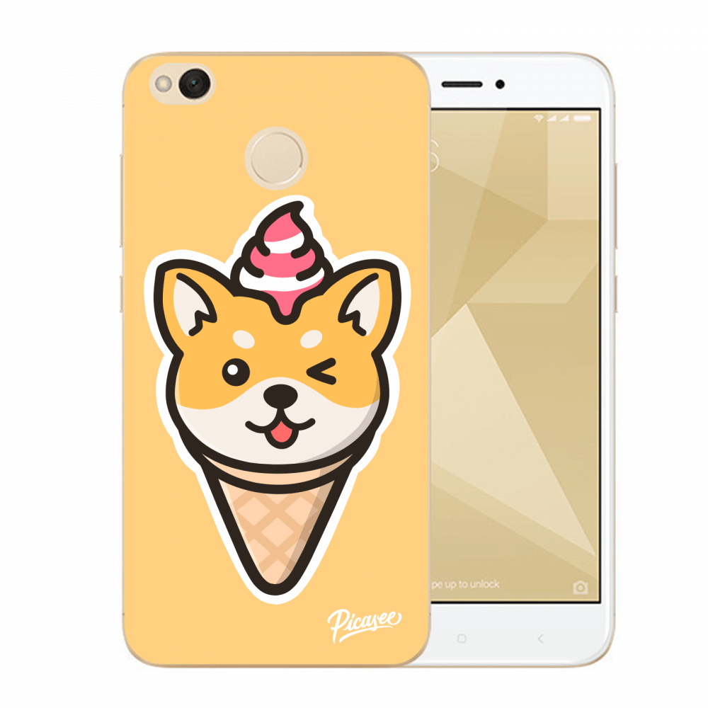 Picasee Xiaomi Redmi 4X Global Hülle - Transparentes Silikon - Ice Cream Shiba
