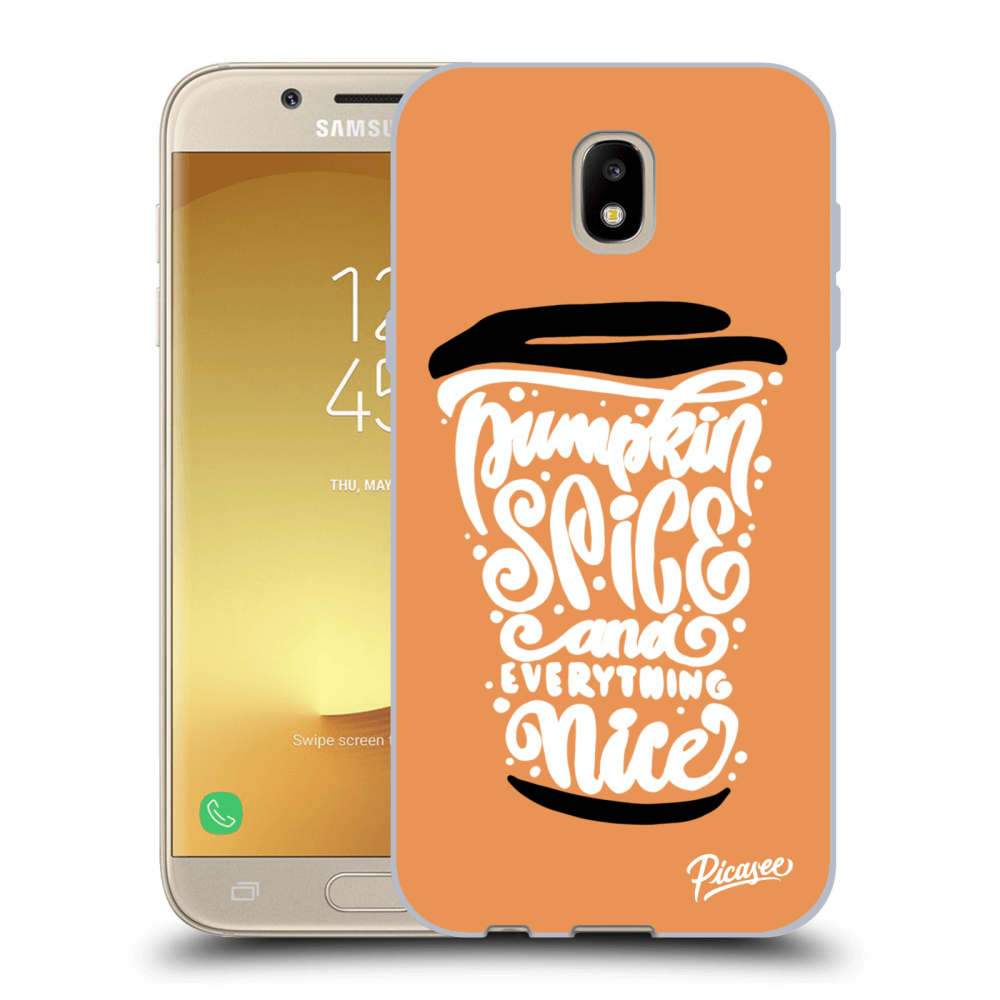 Picasee Samsung Galaxy J5 2017 J530F Hülle - Schwarzes Silikon - Pumpkin coffee