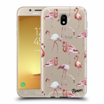 Picasee Samsung Galaxy J5 2017 J530F Hülle - Transparentes Silikon - Flamingos