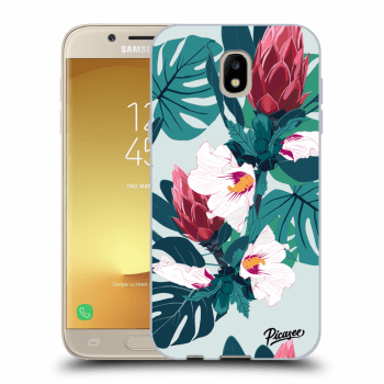 Picasee Samsung Galaxy J5 2017 J530F Hülle - Schwarzes Silikon - Rhododendron