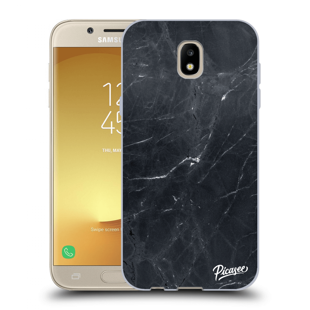 Picasee Samsung Galaxy J5 2017 J530F Hülle - Transparentes Silikon - Black marble