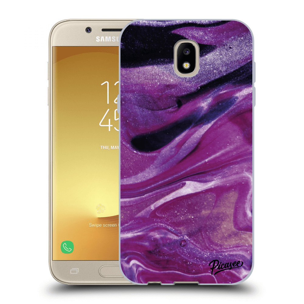 Picasee Samsung Galaxy J5 17 J530f Hulle Schwarzes Silikon Purple Glitter Picasee