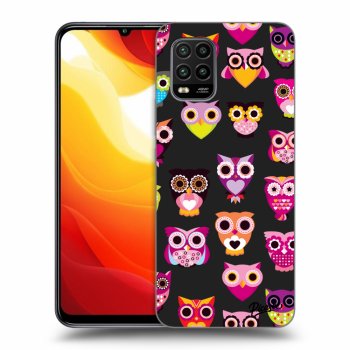 Picasee Xiaomi Mi 10 Lite Hülle - Schwarzes Silikon - Owls