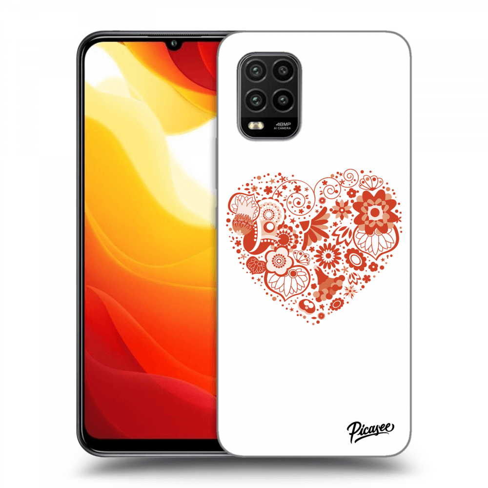 Picasee Xiaomi Mi 10 Lite Hülle - Schwarzes Silikon - Big heart
