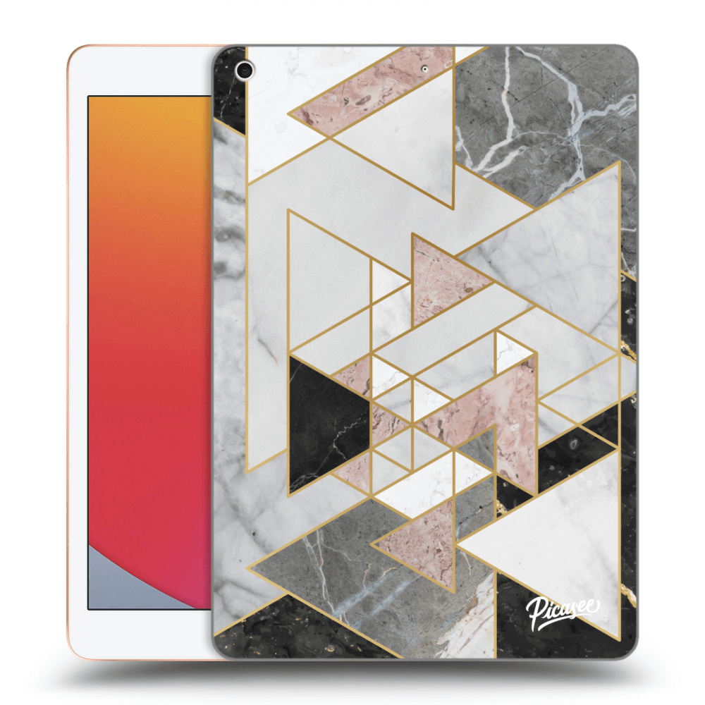 Picasee Schwarze Silikonhülle für Apple iPad 10.2" 2020 (8. gen) - Light geometry