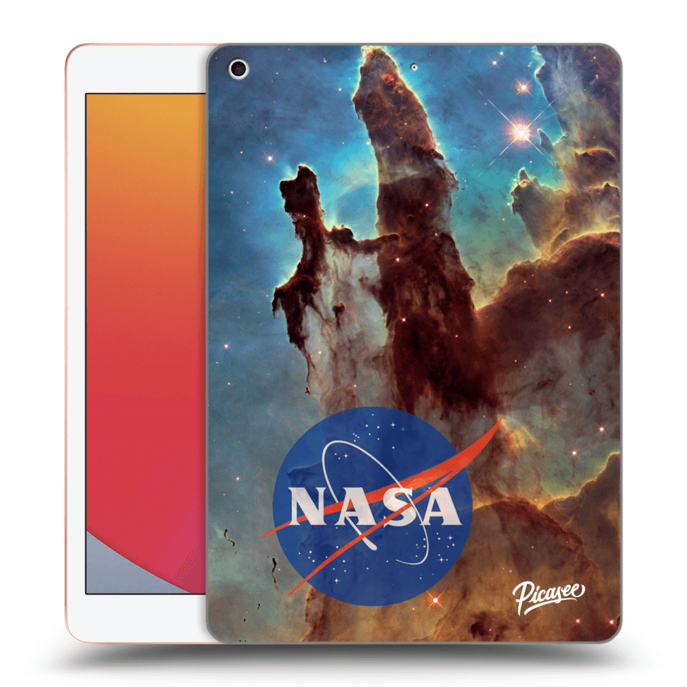 Picasee transparente Silikonhülle für Apple iPad 10.2" 2020 (8. gen) - Eagle Nebula