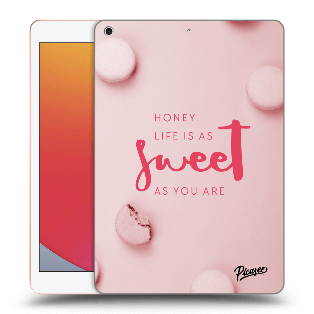 Picasee Schwarze Silikonhülle für Apple iPad 10.2" 2020 (8. gen) - Life is as sweet as you are