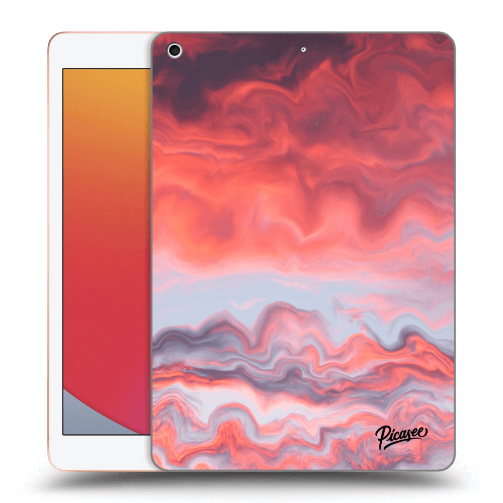 Picasee Schwarze Silikonhülle für Apple iPad 10.2" 2020 (8. gen) - Sunset