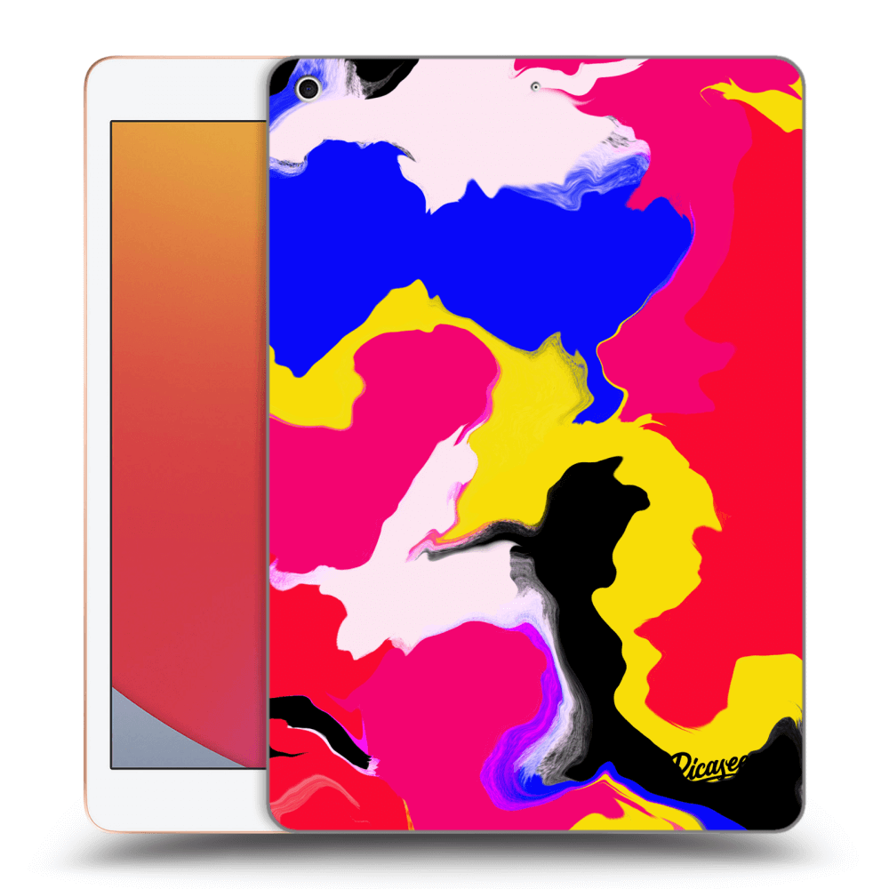 Picasee transparente Silikonhülle für Apple iPad 10.2" 2020 (8. gen) - Watercolor
