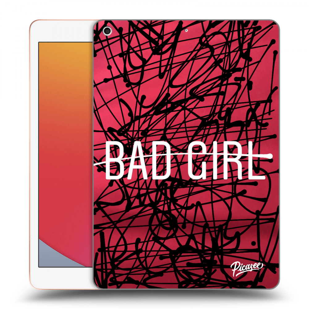 Picasee Schwarze Silikonhülle für Apple iPad 10.2" 2020 (8. gen) - Bad girl