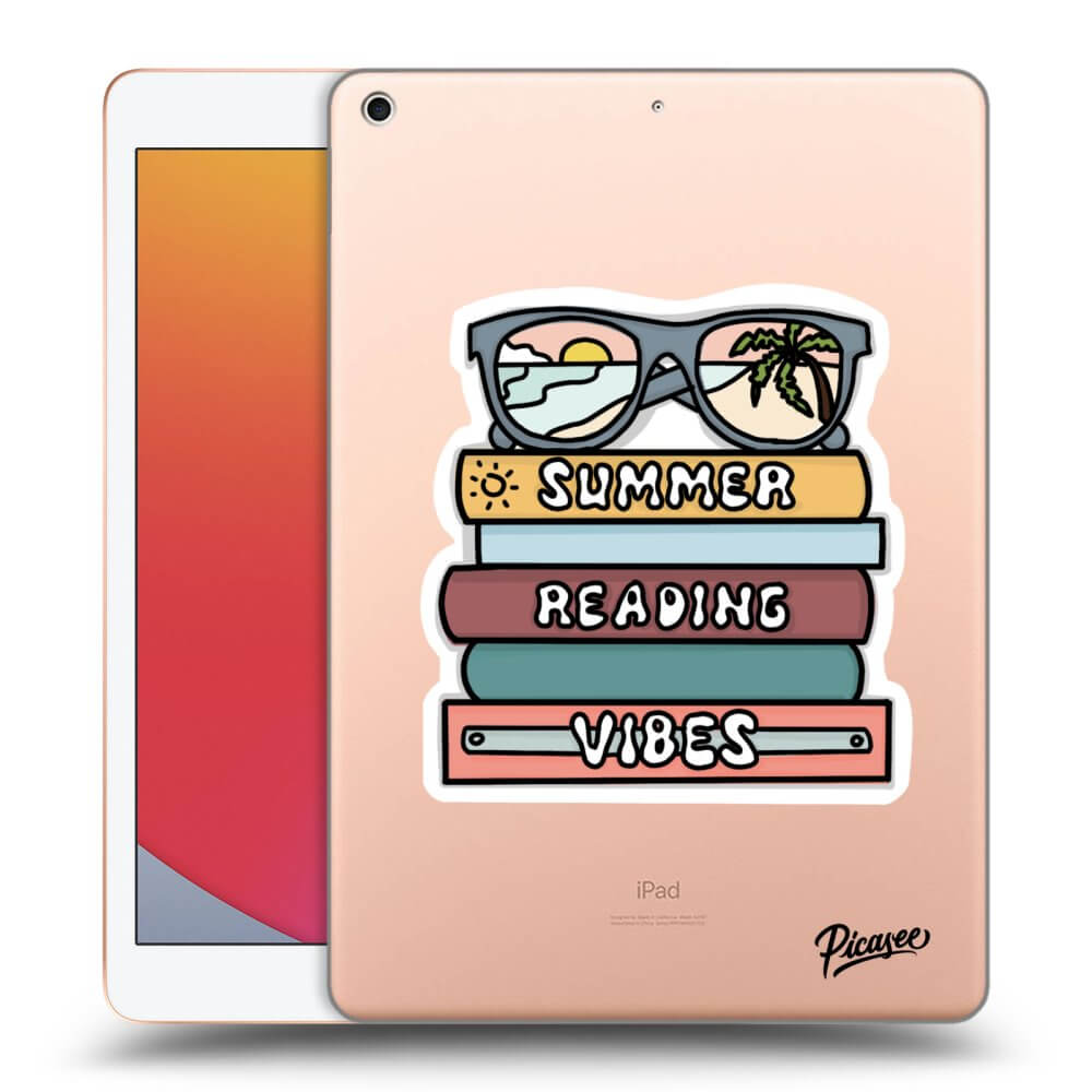 Picasee Schwarze Silikonhülle für Apple iPad 10.2" 2020 (8. gen) - Summer reading vibes