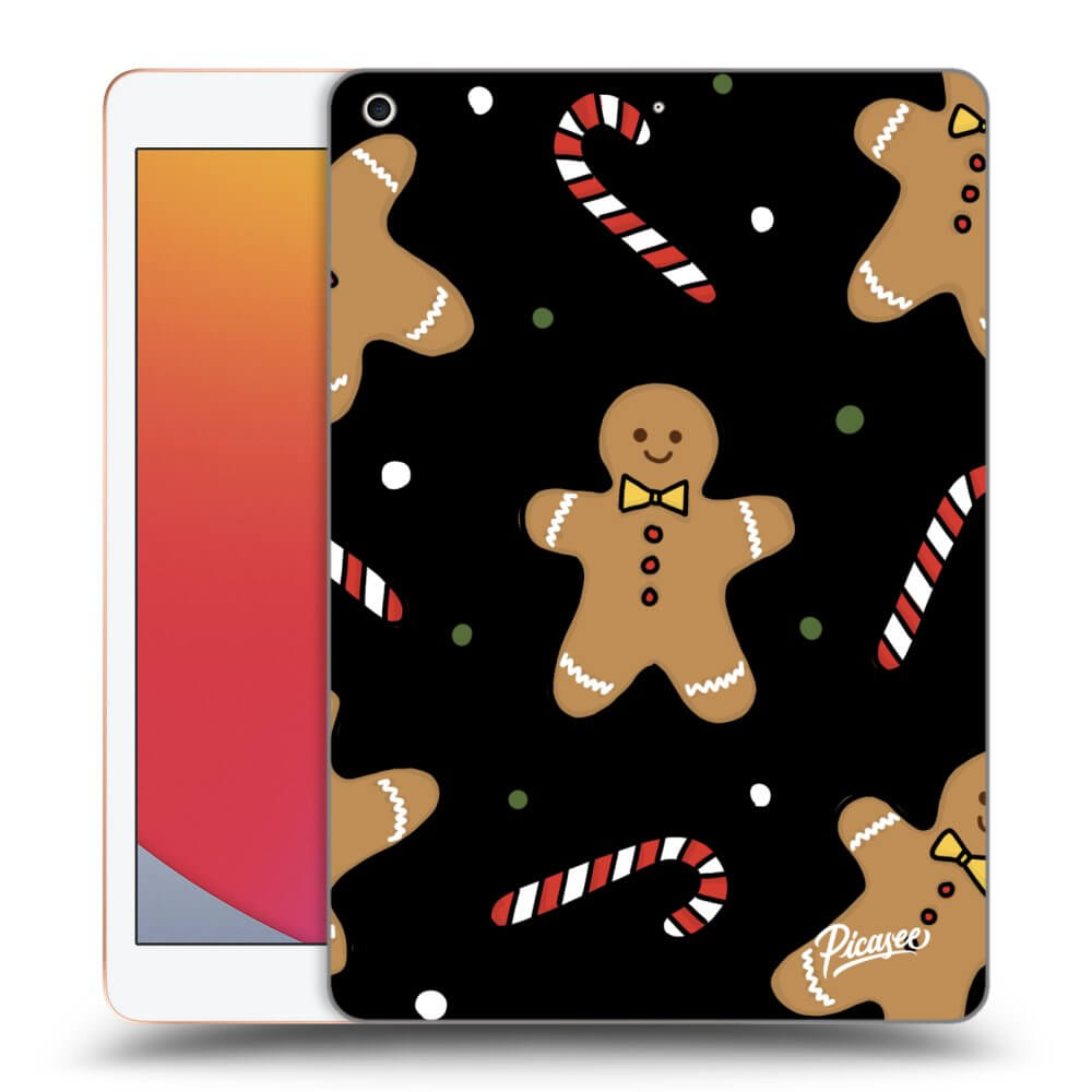 Picasee Schwarze Silikonhülle für Apple iPad 10.2" 2020 (8. gen) - Gingerbread