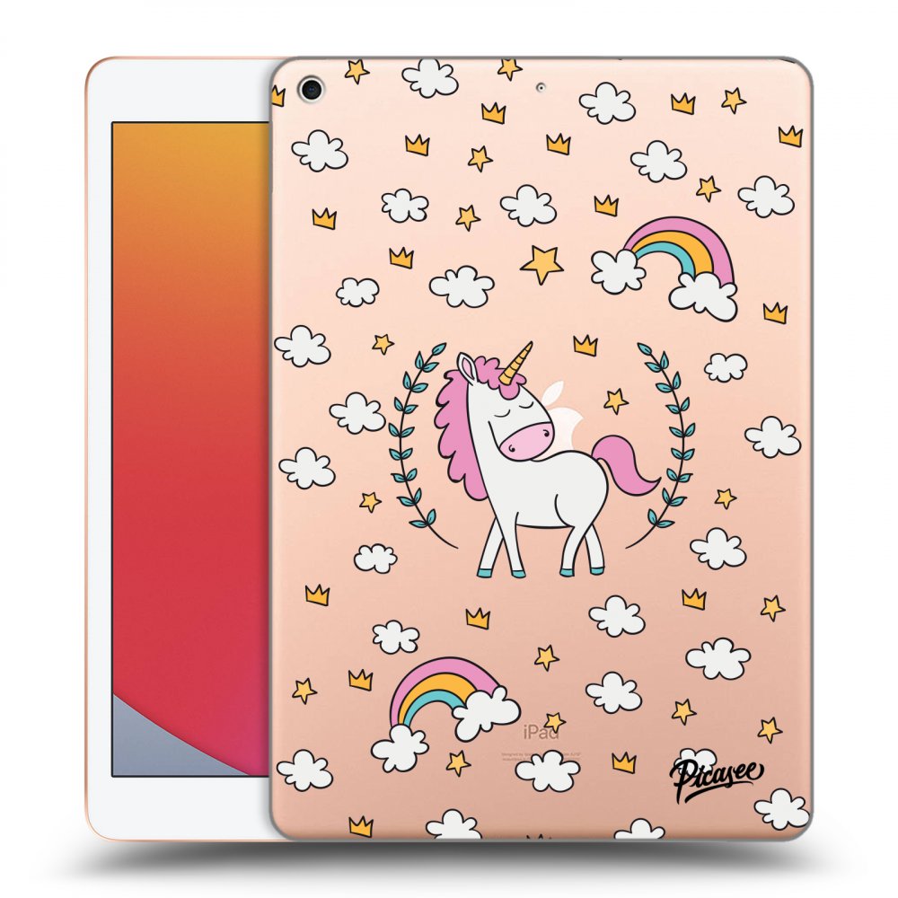 Picasee transparente Silikonhülle für Apple iPad 10.2" 2020 (8. gen) - Unicorn star heaven