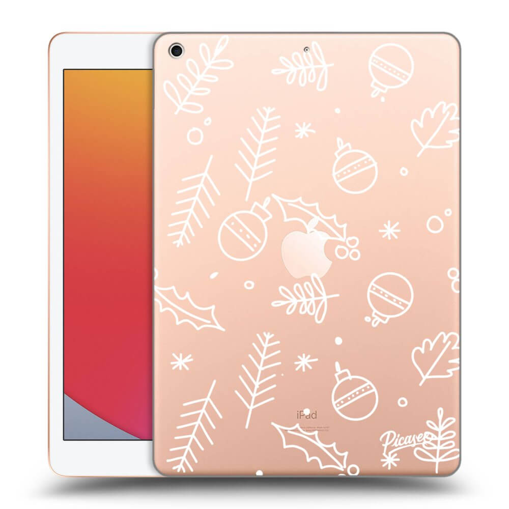 Picasee transparente Silikonhülle für Apple iPad 10.2" 2020 (8. gen) - Mistletoe