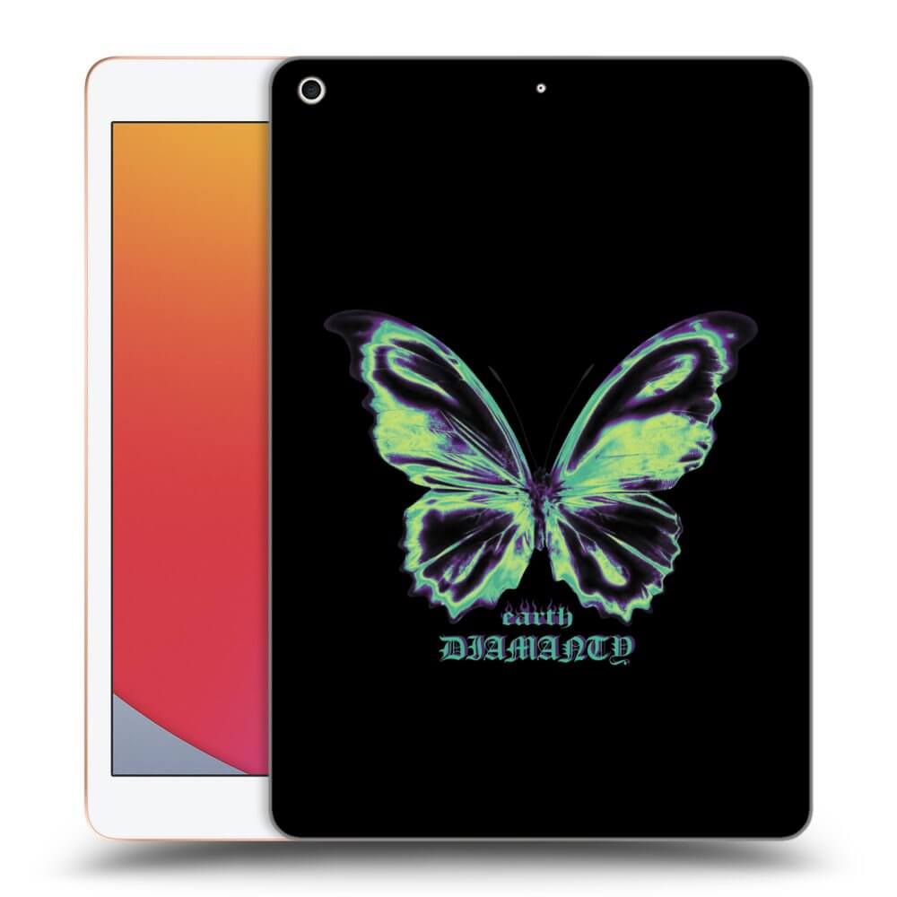 Picasee Schwarze Silikonhülle für Apple iPad 10.2" 2020 (8. gen) - Diamanty Blue