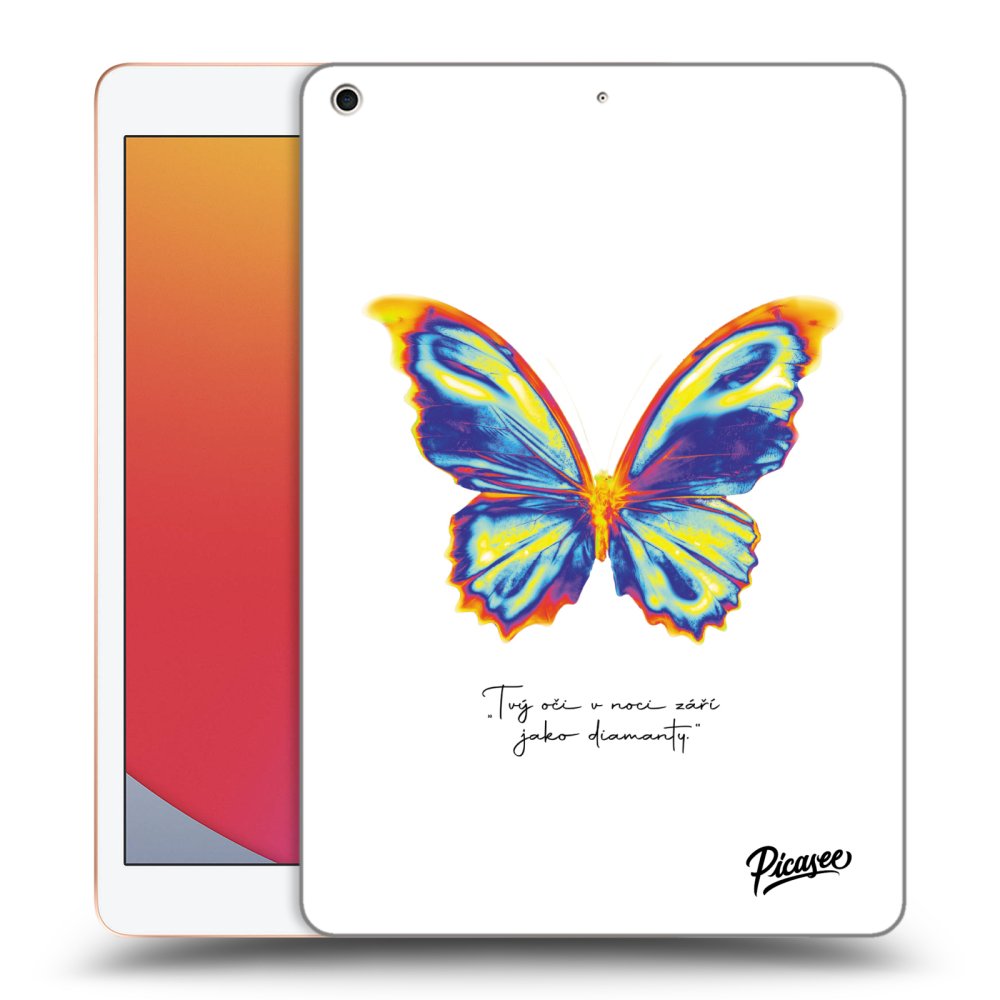 Picasee transparente Silikonhülle für Apple iPad 10.2" 2020 (8. gen) - Diamanty White