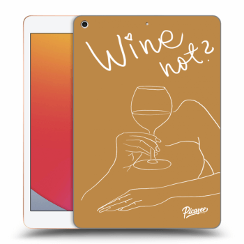 Picasee Schwarze Silikonhülle für Apple iPad 10.2" 2020 (8. gen) - Wine not