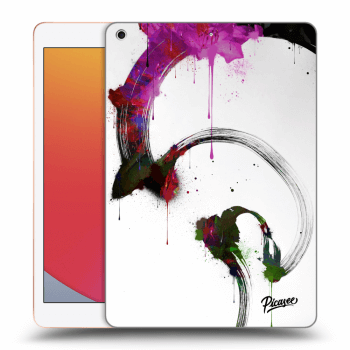 Picasee Schwarze Silikonhülle für Apple iPad 10.2" 2020 (8. gen) - Peony White
