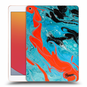Picasee Schwarze Silikonhülle für Apple iPad 10.2" 2020 (8. gen) - Blue Magma