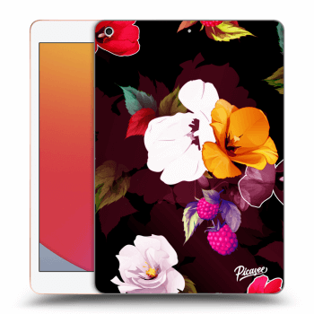 Picasee transparente Silikonhülle für Apple iPad 10.2" 2020 (8. gen) - Flowers and Berries