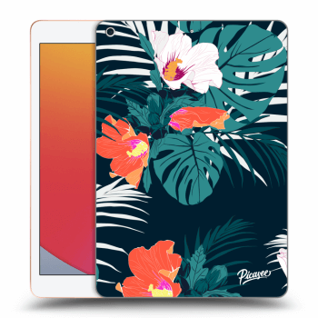 Picasee transparente Silikonhülle für Apple iPad 10.2" 2020 (8. gen) - Monstera Color