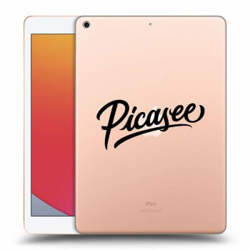 Picasee transparente Silikonhülle für Apple iPad 10.2" 2020 (8. gen) - Picasee - black