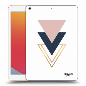 Picasee Schwarze Silikonhülle für Apple iPad 10.2" 2020 (8. gen) - Triangles