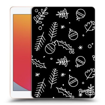 Picasee Schwarze Silikonhülle für Apple iPad 10.2" 2020 (8. gen) - Mistletoe