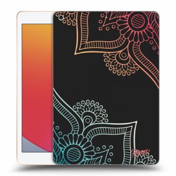 Picasee Schwarze Silikonhülle für Apple iPad 10.2" 2020 (8. gen) - Flowers pattern