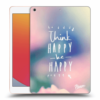 Picasee transparente Silikonhülle für Apple iPad 10.2" 2020 (8. gen) - Think happy be happy