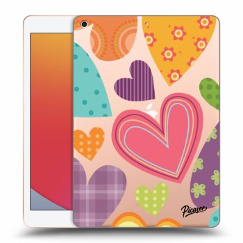 Picasee transparente Silikonhülle für Apple iPad 10.2" 2020 (8. gen) - Colored heart
