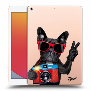 Picasee transparente Silikonhülle für Apple iPad 10.2" 2020 (8. gen) - French Bulldog