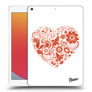 Picasee transparente Silikonhülle für Apple iPad 10.2" 2020 (8. gen) - Big heart