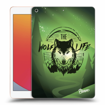 Picasee Schwarze Silikonhülle für Apple iPad 10.2" 2020 (8. gen) - Wolf life
